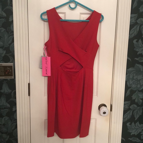 NWT Betsey Johnson red dress with back cut out - Picture 2 of 4